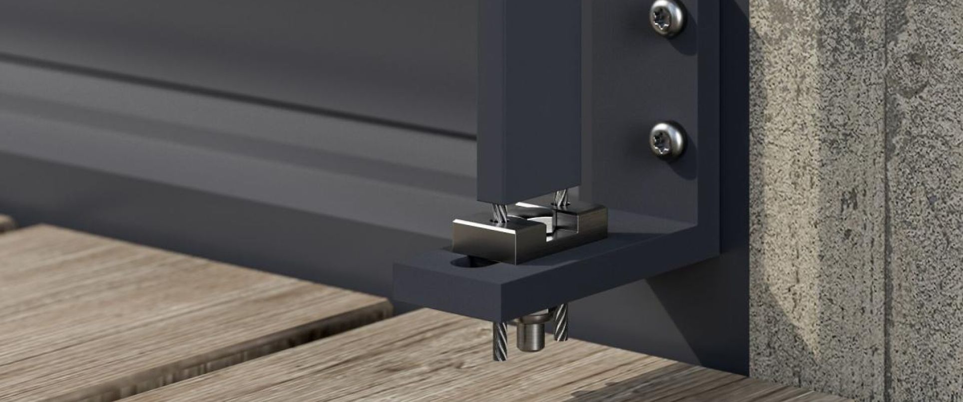 Mini-geleider met wandbeugelbevestiging